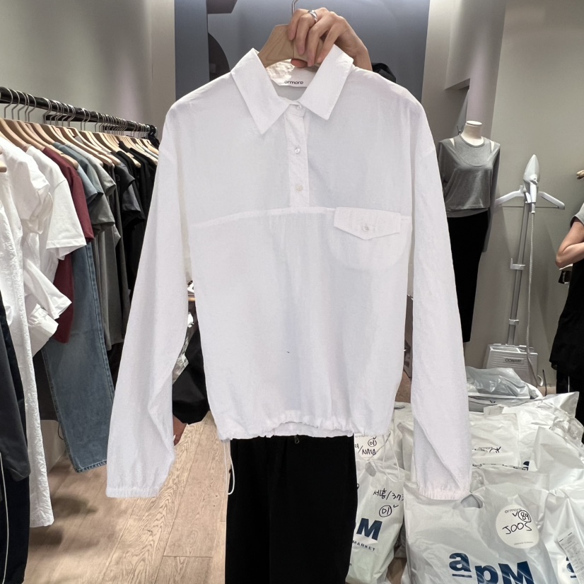 ORMORE韓國代購女士新款職業時尚休閑25春夏推薦襯衫蕾絲衫ORMORE襯衫/蕾絲衫