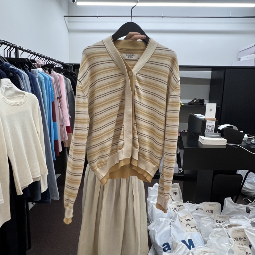 UNANSWERED-MYSTERY東大門代購女裝新款真品休閑針織衫開襟衫UNANSWERED-MYSTERY針織衫圖色1