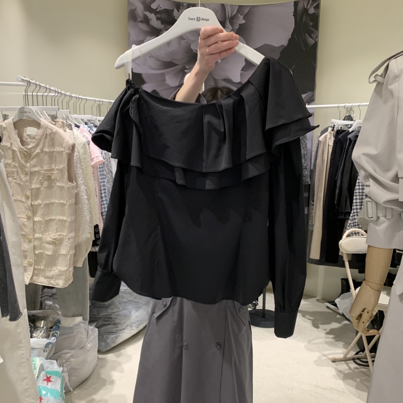 DARKBEIGE韓國直郵女士新品真品時尚人氣休閑推薦襯衫蕾絲衫DARK BEIGE襯衫/蕾絲衫圖色2