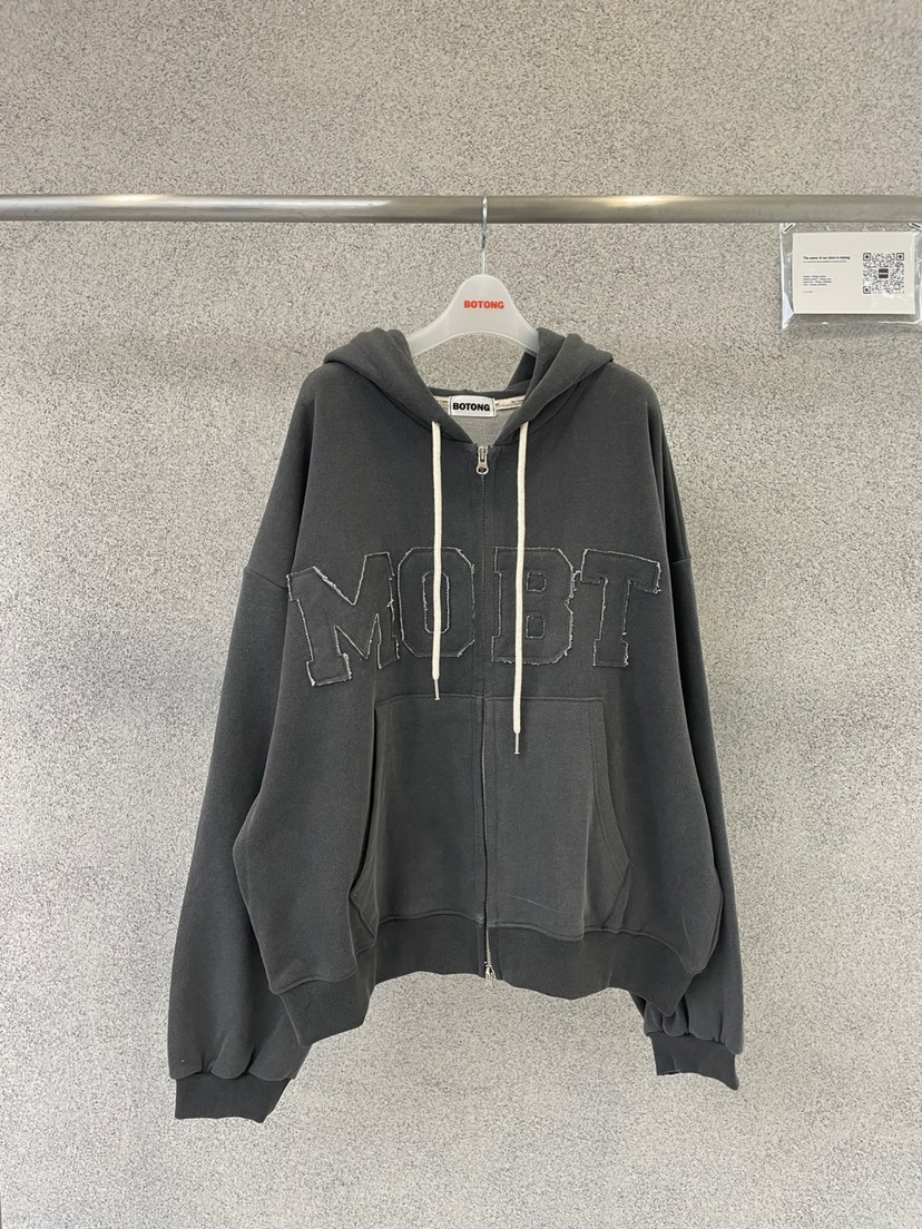 BOTONG韓國直郵女裝新品推薦真品人氣25春夏職業衛衣拉鏈復古BOTONG衛衣圖色2