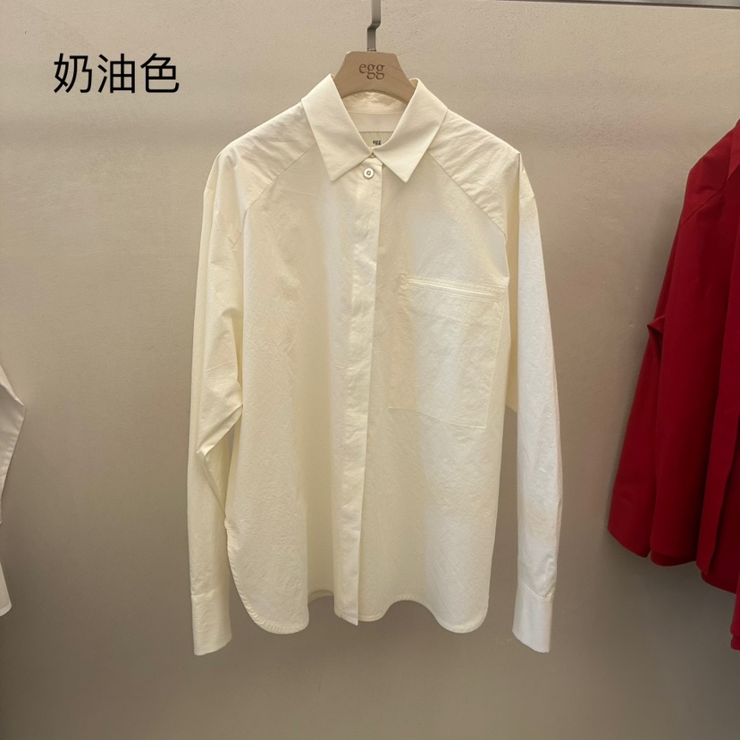 EGG東大門實拍女士新品真品25春夏職業休閑熱賣推薦襯衫蕾絲衫EGG-訂貨周期長襯衫/蕾絲衫圖色2