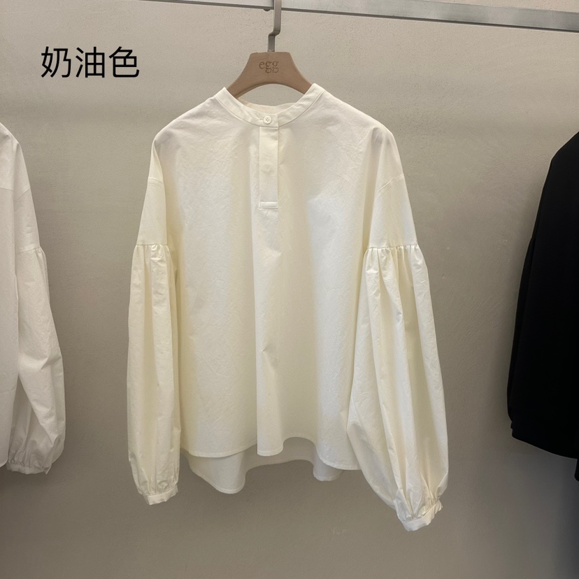 EGG東大門實拍女士新款25春夏推薦熱賣休閑人氣職業襯衫蕾絲衫EGG-訂貨周期長襯衫/蕾絲衫圖色2