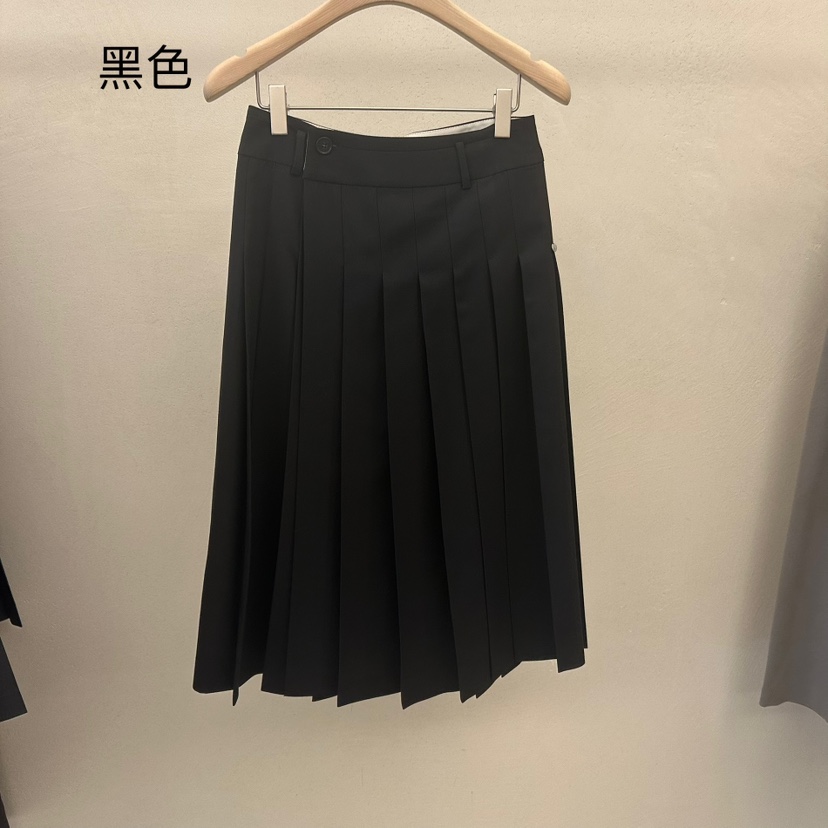 EGG東大門代購女裝新品職業休閑時尚推薦25春夏半身裙中短裙褶皺EGG-訂貨周期長半身裙/中短裙圖色2