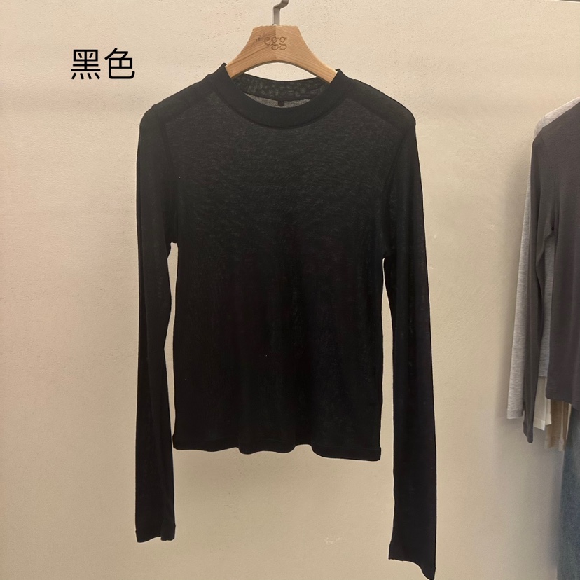 EGG東大門直郵女士新品25春夏真品人氣時尚職業推薦長袖T恤EGG-訂貨周期長長袖T恤圖色2