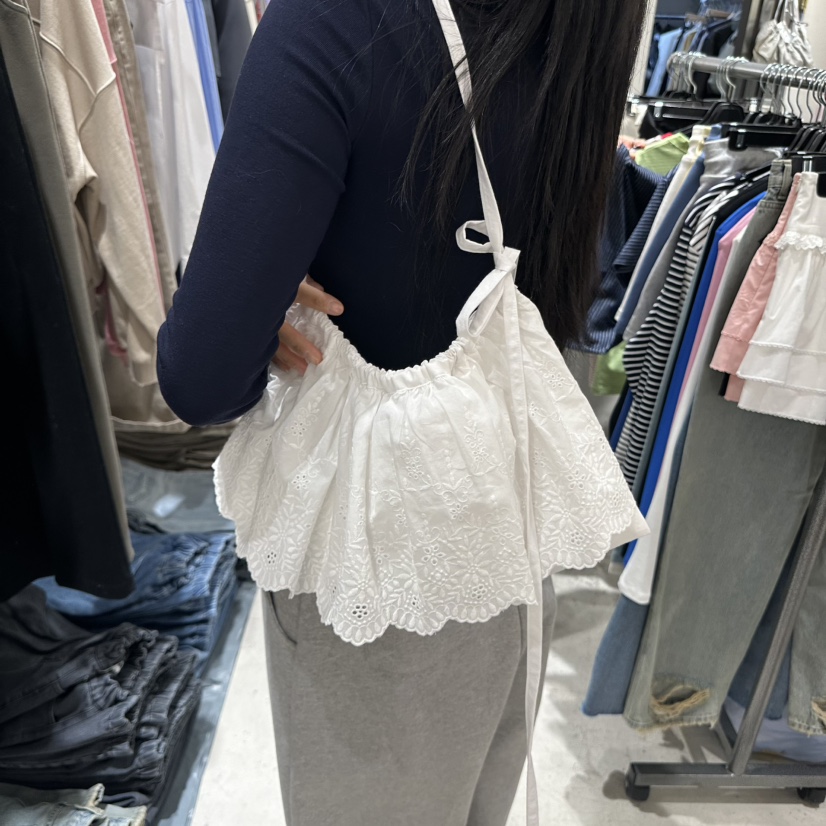 BAGUETTE韓國直郵東大門代購女裝新款時尚職業熱賣腰包蕾絲BAGUETTE腰包