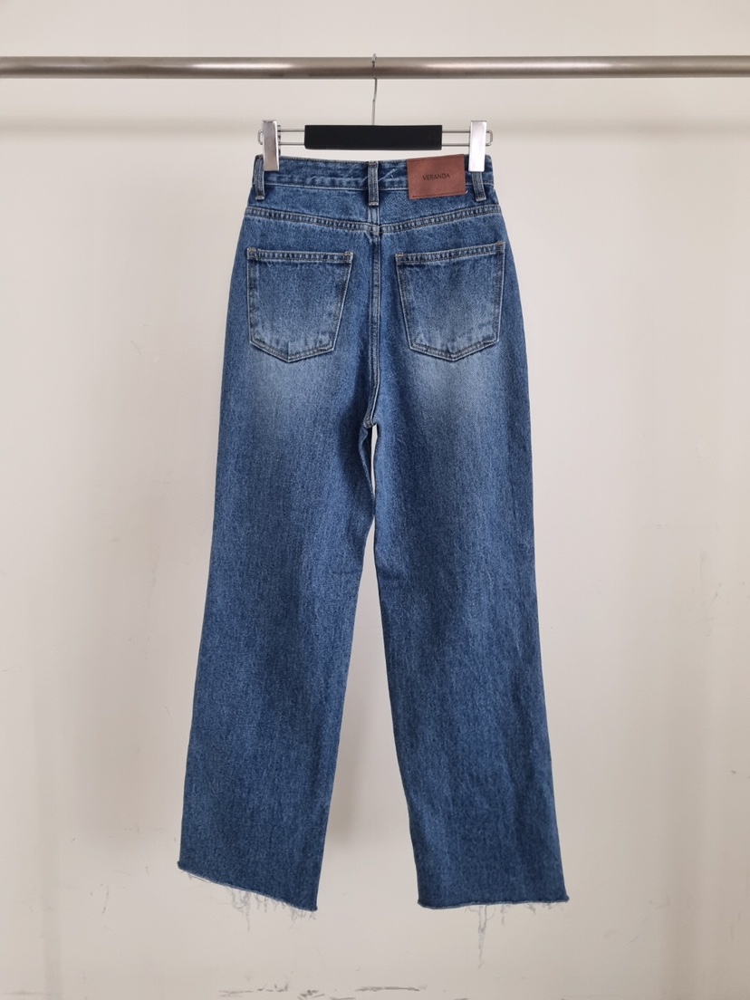 VERANDA直郵韓國代購女裝新品25春夏時尚推薦熱賣人氣牛仔褲VERANDA牛仔褲