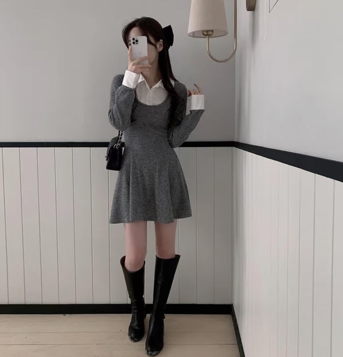 HOLYMOLY韓國直郵東大門代購女裝新品25春夏人氣職業連衣裙HOLYMOLY連衣裙