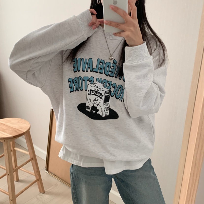 FROMJINI韓國直郵東大門實拍女裝新品時尚休閑人氣25春夏衛衣FROMJINI衛衣