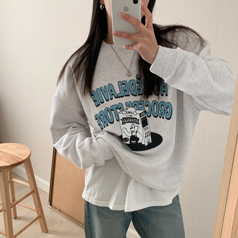 FROMJINI韓國直郵東大門實拍女裝新品時尚休閑人氣25春夏衛衣FROMJINI衛衣