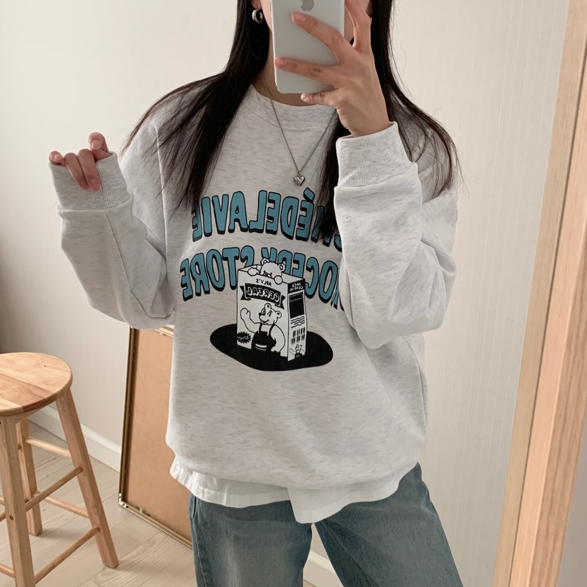 FROMJINI韓國直郵東大門實拍女裝新品時尚休閑人氣25春夏衛衣FROMJINI衛衣