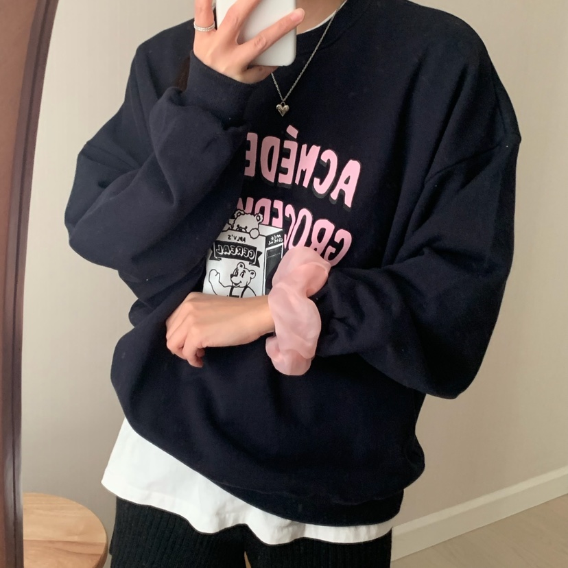 FROMJINI韓國直郵東大門實拍女裝新品時尚休閑人氣25春夏衛衣FROMJINI衛衣