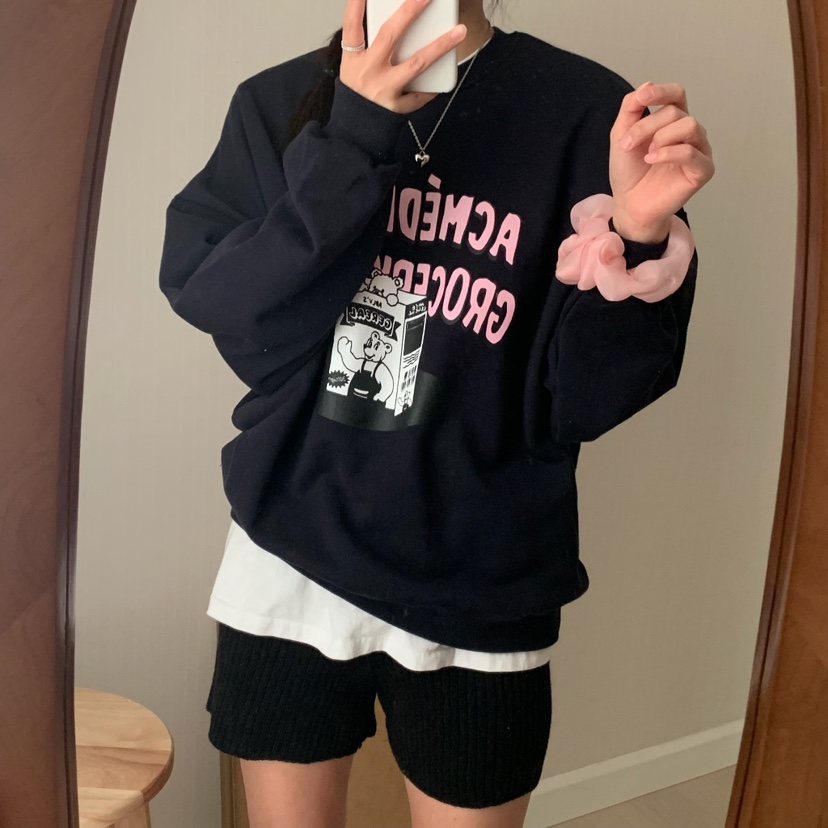 FROMJINI韓國直郵東大門實拍女裝新品時尚休閑人氣25春夏衛衣FROMJINI衛衣