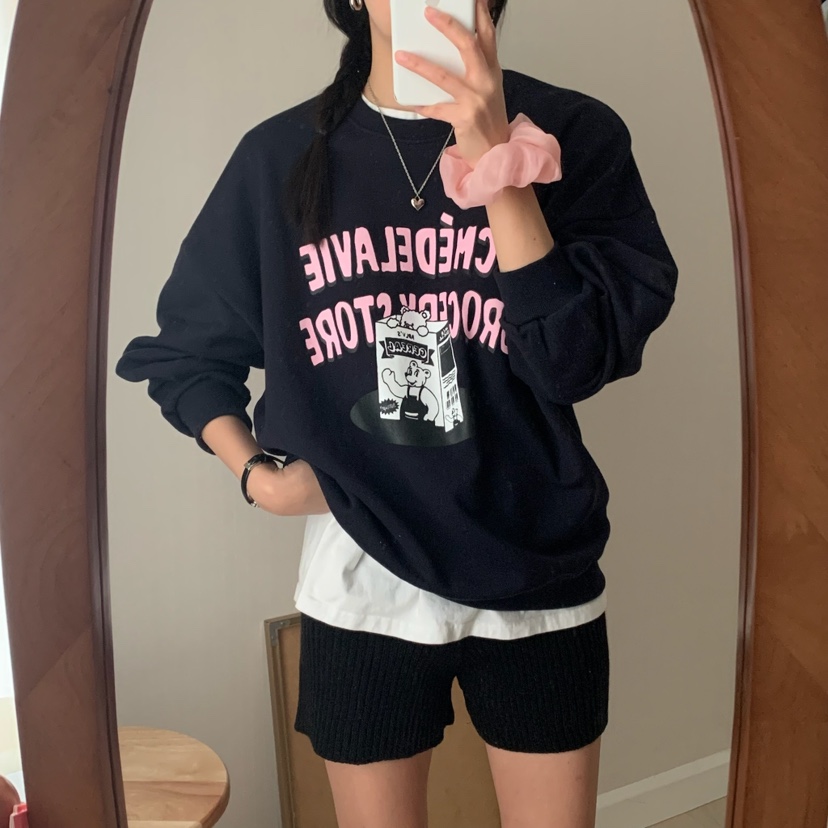 FROMJINI韓國直郵東大門實拍女裝新品時尚休閑人氣25春夏衛衣FROMJINI衛衣