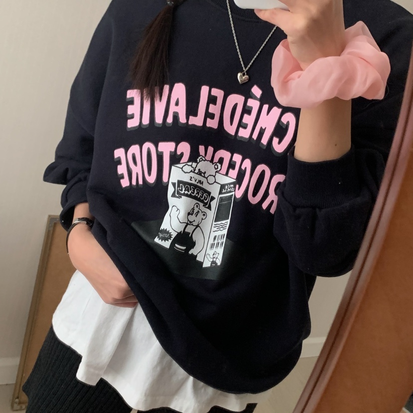 FROMJINI韓國直郵東大門實拍女裝新品時尚休閑人氣25春夏衛衣FROMJINI衛衣