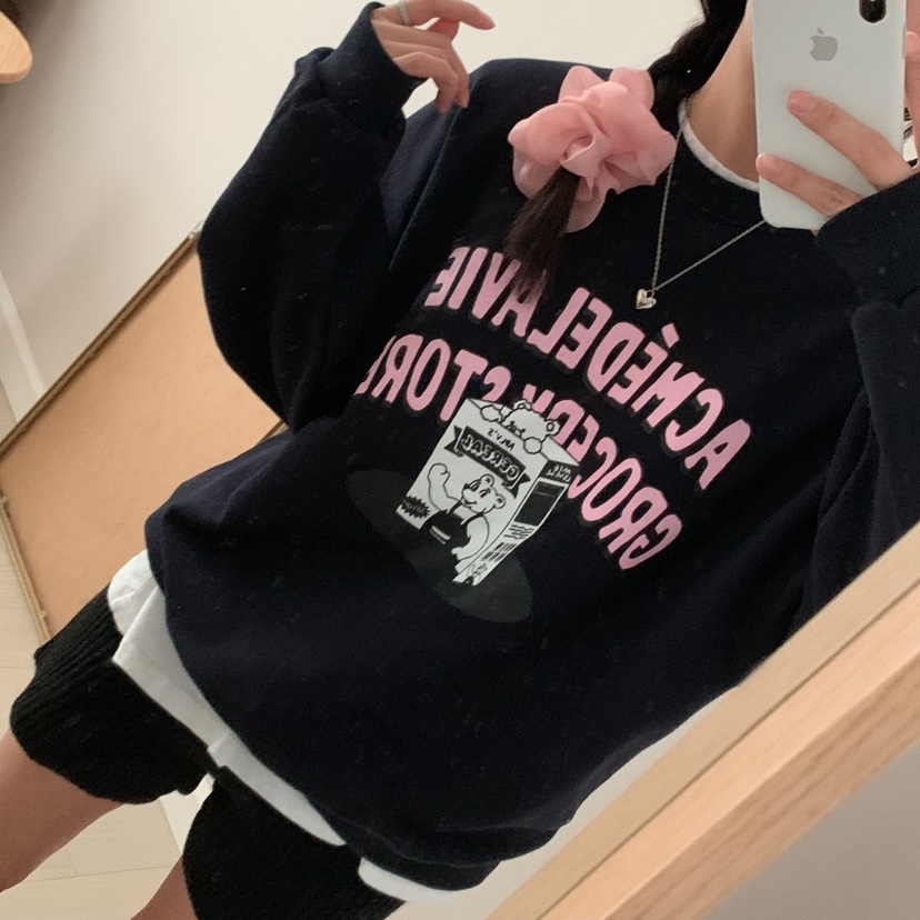 FROMJINI韓國直郵東大門實拍女裝新品時尚休閑人氣25春夏衛衣FROMJINI衛衣