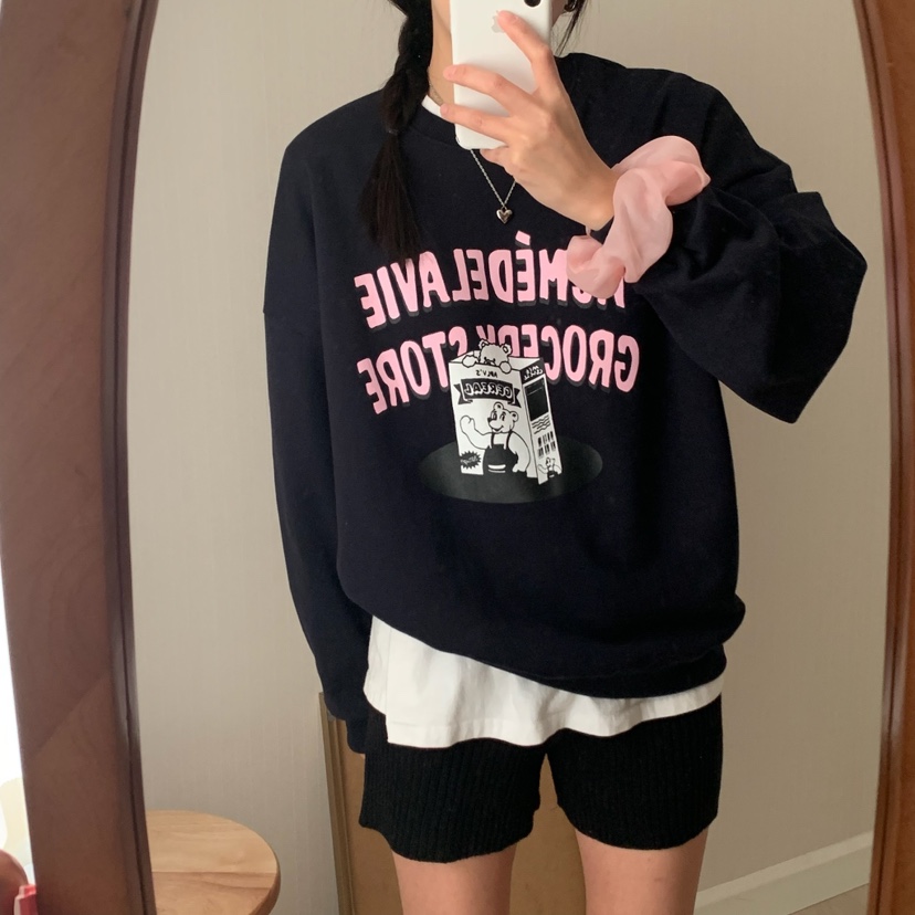 FROMJINI韓國直郵東大門實拍女裝新品時尚休閑人氣25春夏衛衣FROMJINI衛衣圖色2