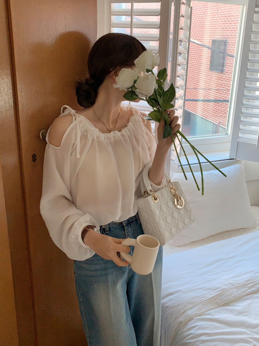 CRONG直郵韓國代購女裝新款真品休閑時尚人氣推薦襯衫蕾絲衫CRONG襯衫/蕾絲衫