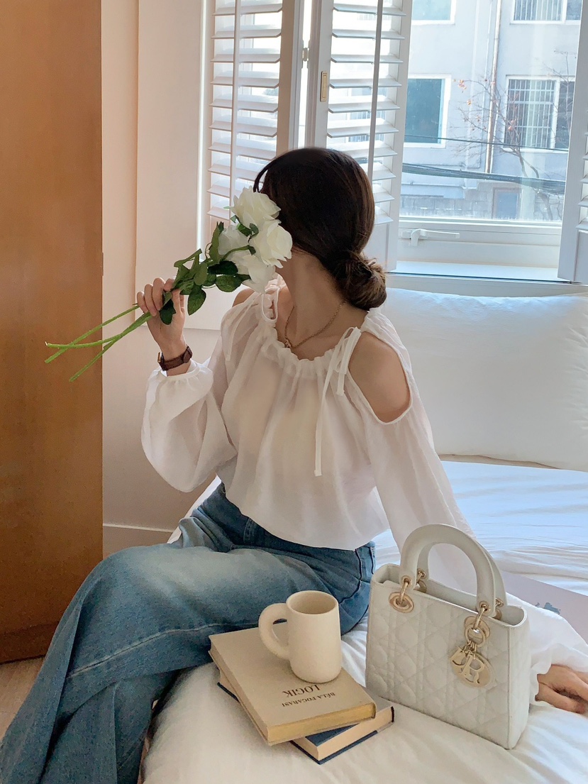 CRONG直郵韓國代購女裝新款真品休閑時尚人氣推薦襯衫蕾絲衫CRONG襯衫/蕾絲衫