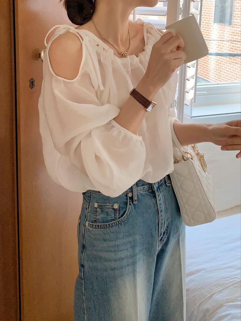 CRONG直郵韓國代購女裝新款真品休閑時尚人氣推薦襯衫蕾絲衫CRONG襯衫/蕾絲衫