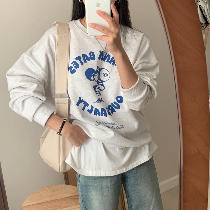 FROMJINI直郵韓國代購女裝新款時尚休閑真品25春夏熱賣衛衣FROMJINI衛衣