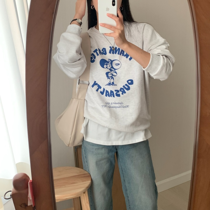 FROMJINI直郵韓國代購女裝新款時尚休閑真品25春夏熱賣衛衣FROMJINI衛衣