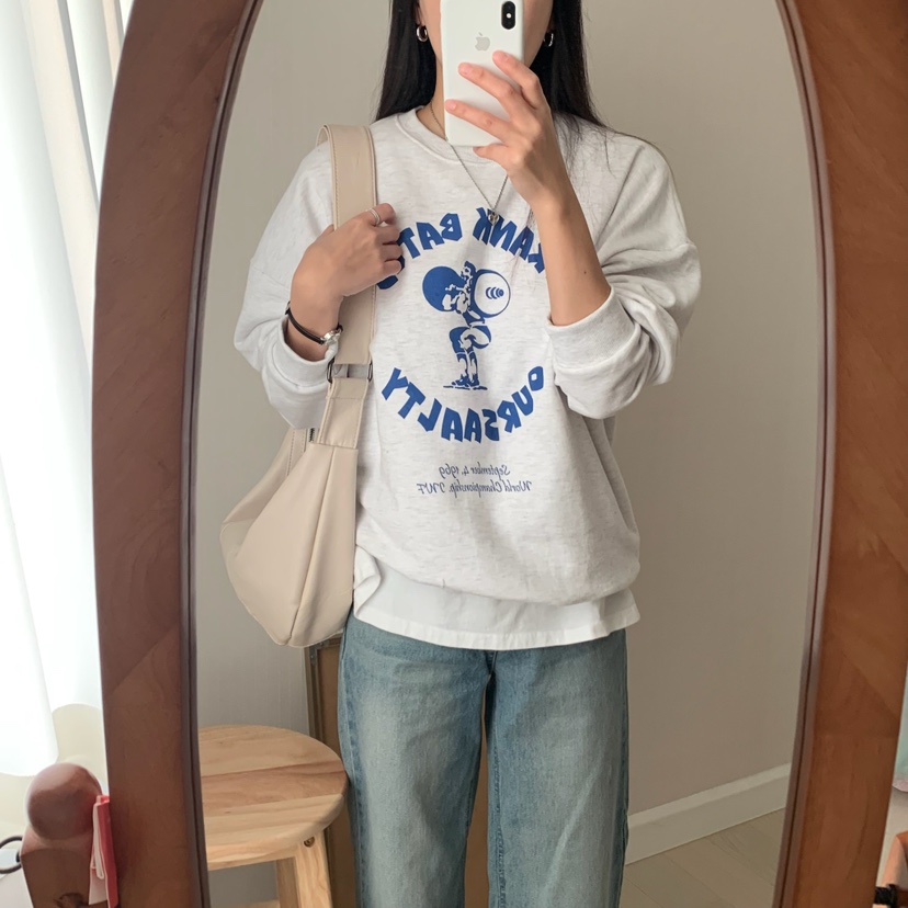 FROMJINI直郵韓國代購女裝新款時尚休閑真品25春夏熱賣衛衣FROMJINI衛衣