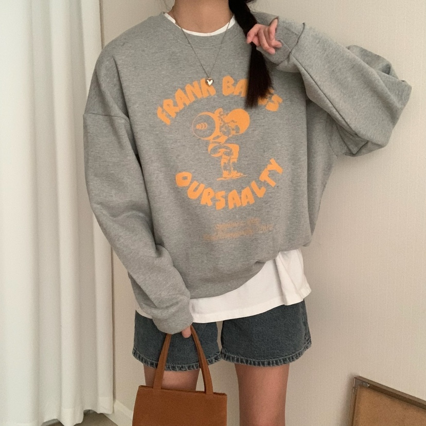 FROMJINI直郵韓國代購女裝新款時尚休閑真品25春夏熱賣衛衣FROMJINI衛衣
