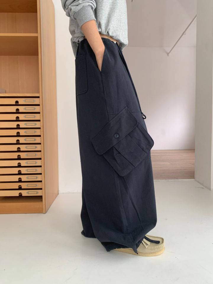 4LEAF韓國直郵女裝新款推薦25春夏休閑真品職業人氣休閑褲口袋4LEAF休閑褲