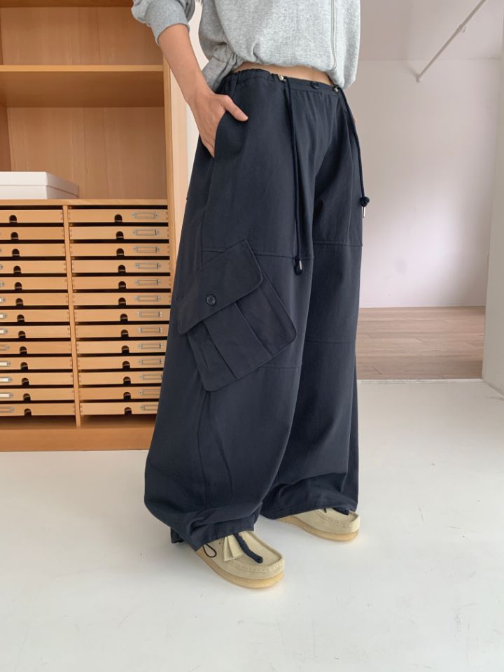 4LEAF韓國直郵女裝新款推薦25春夏休閑真品職業人氣休閑褲口袋4LEAF休閑褲