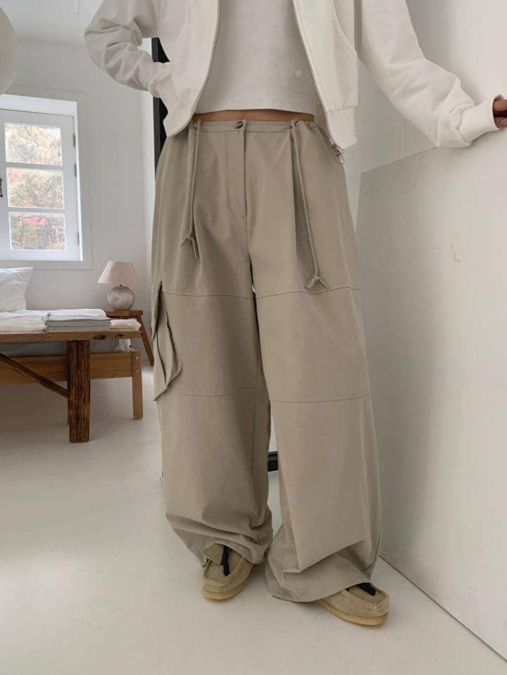 4LEAF韓國直郵女裝新款推薦25春夏休閑真品職業人氣休閑褲口袋4LEAF休閑褲