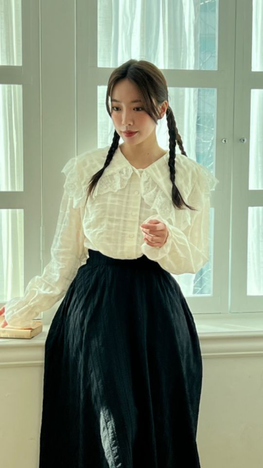 HEY/TO SEWING韓國直郵東大門實拍女裝新款職業襯衫蕾絲衫BY HEY/TO SEWING襯衫/蕾絲衫圖色1