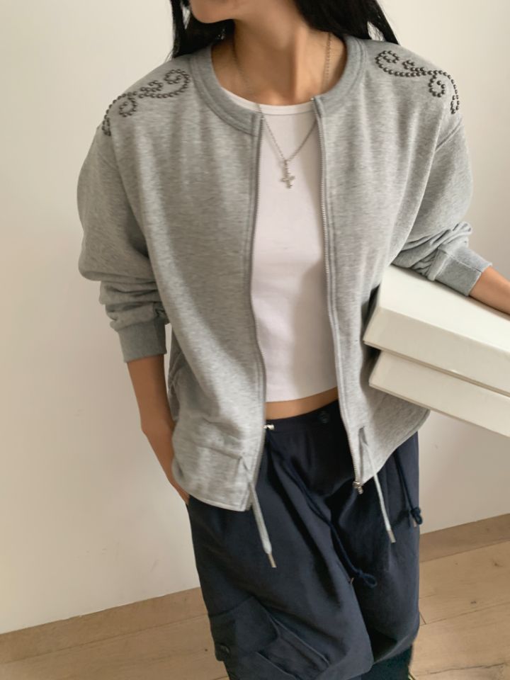 4LEAF韓國直郵東大門代購女裝新品休閑推薦熱賣25春夏夾克拉鏈4LEAF夾克