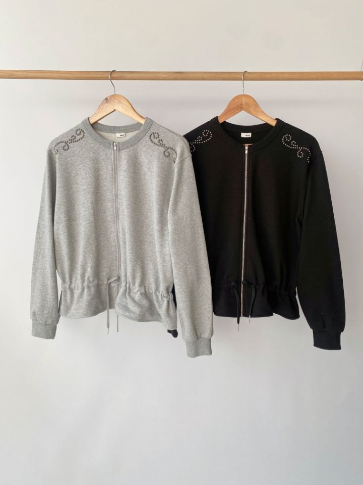 4LEAF韓國直郵東大門代購女裝新品休閑推薦熱賣25春夏夾克拉鏈4LEAF夾克圖色2左二色