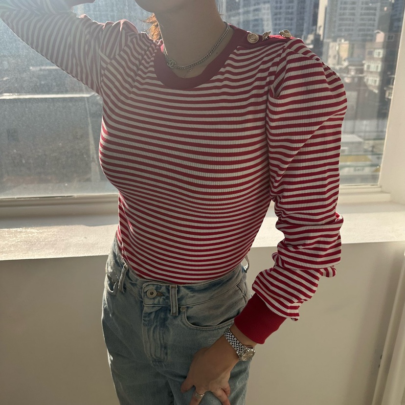 MABEL-Q韓國直郵東大門實拍女裝新款時尚推薦真品25春夏長袖T恤SOUIT by mabel-Q長袖T恤