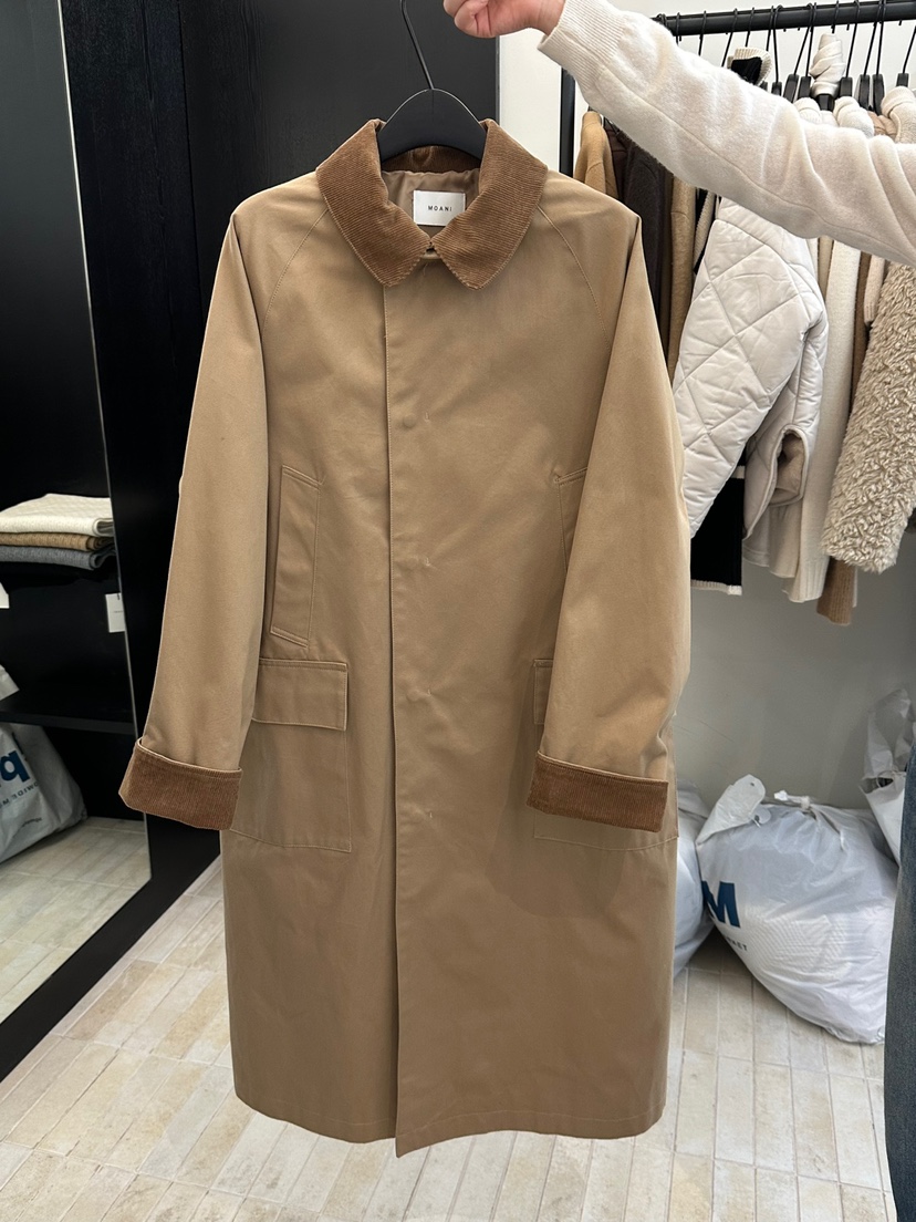 MOANI韓國直郵東大門代購女裝新品休閑熱賣職業25春夏長款風衣MOANI長款風衣