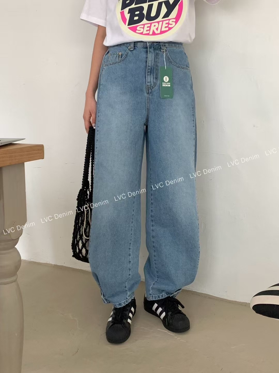 L V C直郵韓國代購女裝新品真品推薦休閑人氣職業時尚牛仔褲L_V_C牛仔褲