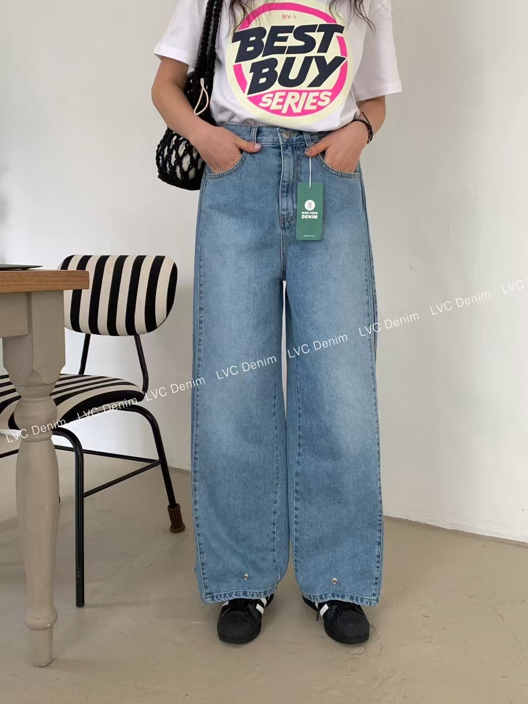 L V C直郵韓國代購女裝新品真品推薦休閑人氣職業時尚牛仔褲L_V_C牛仔褲