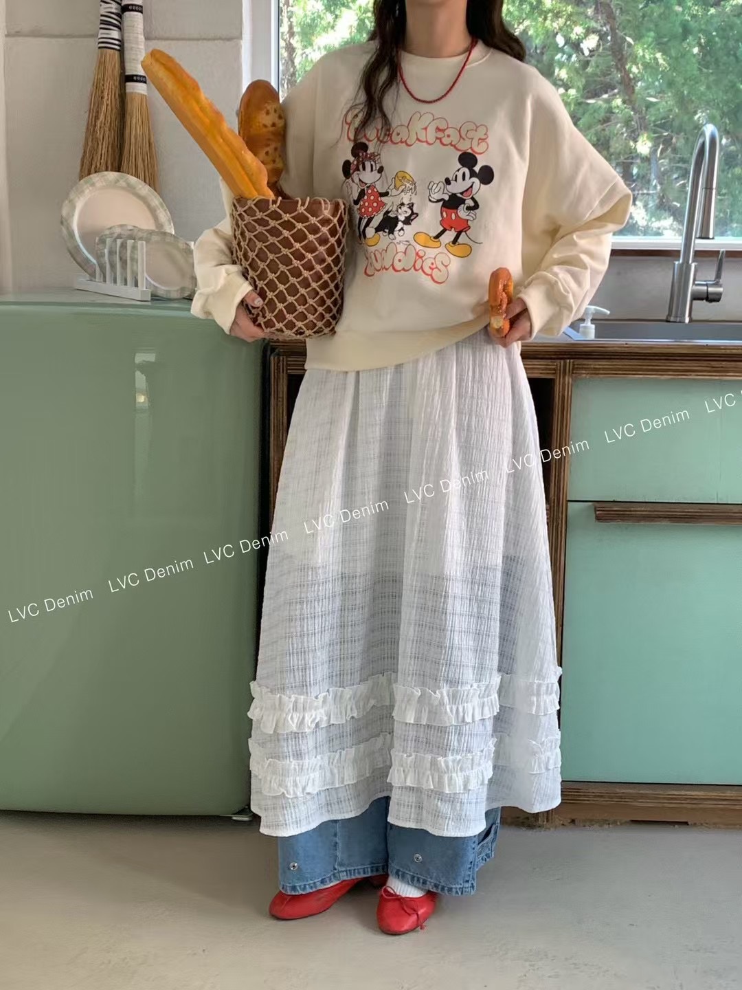 L V C直郵韓國代購女裝新款真品人氣休閑熱賣職業時尚長裙L_V_C長裙