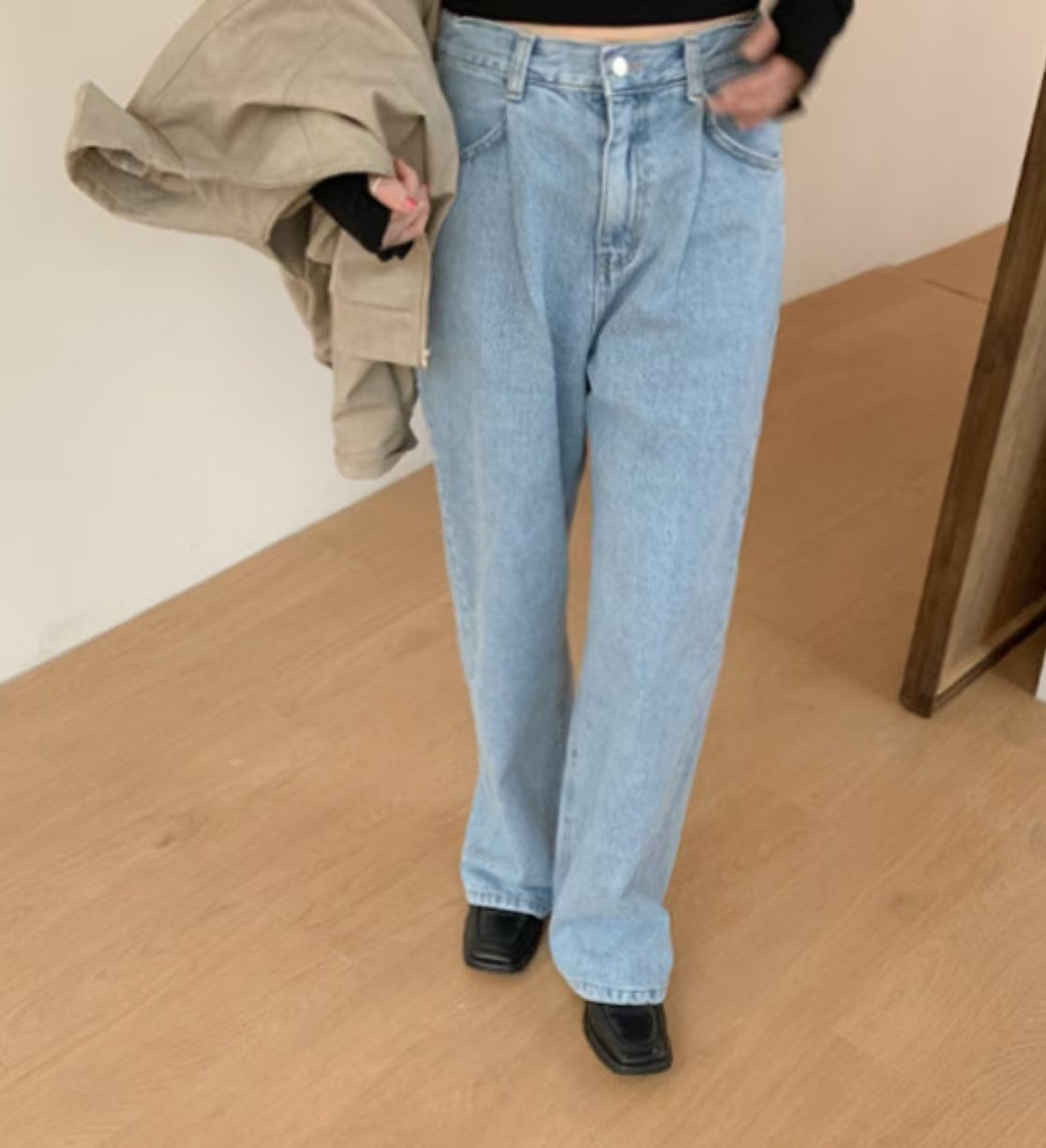 L V C韓國直郵東大門實拍女裝新品時尚真品熱賣休閑牛仔褲L_V_C牛仔褲