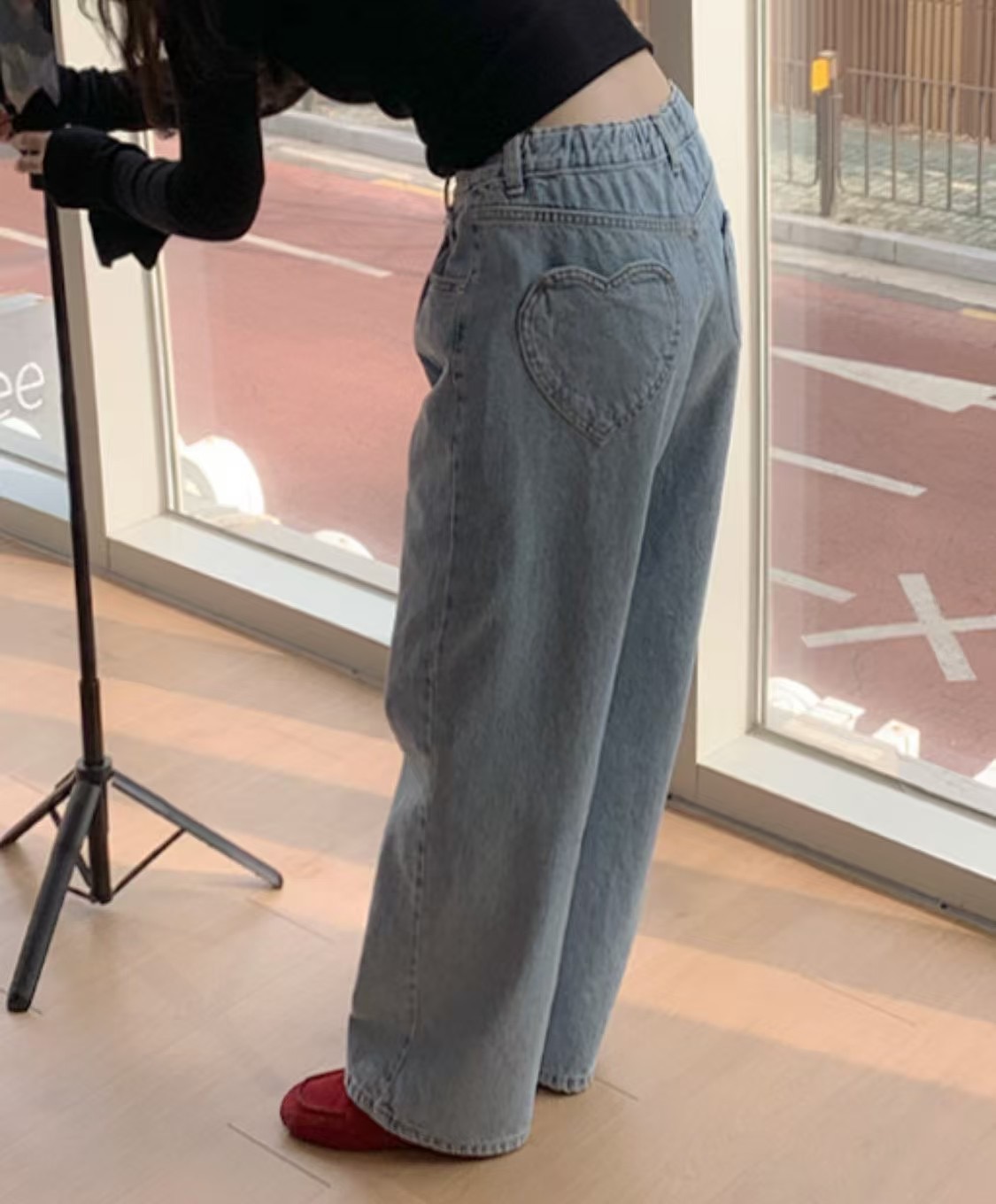 L V C韓國直郵東大門實拍女裝新品時尚真品熱賣休閑牛仔褲L_V_C牛仔褲
