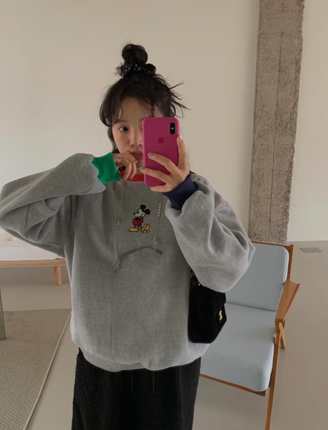 L V C韓國直郵女裝新品25春夏休閑真品人氣推薦衛衣刺繡拉絨L_V_C衛衣