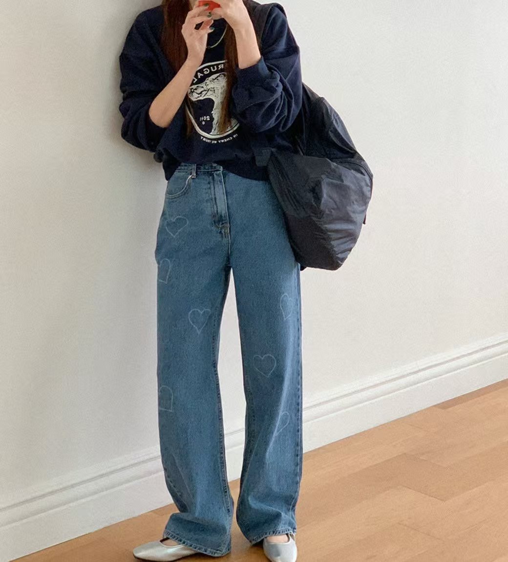 L V C韓國直郵東大門實拍女裝新品25春夏人氣真品熱賣牛仔褲L_V_C牛仔褲