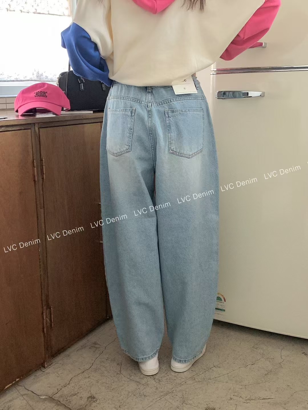 L V C韓國代購女士新款25春夏熱賣時尚休閑真品推薦牛仔褲L_V_C牛仔褲