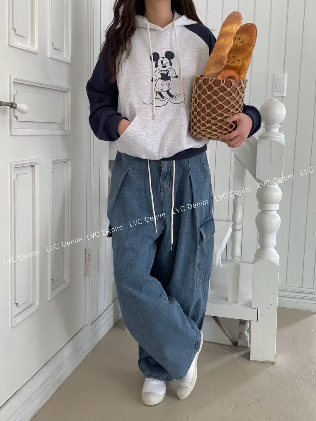 L V C韓國直郵女士新款職業25春夏人氣時尚推薦熱賣衛衣兜帽L_V_C衛衣