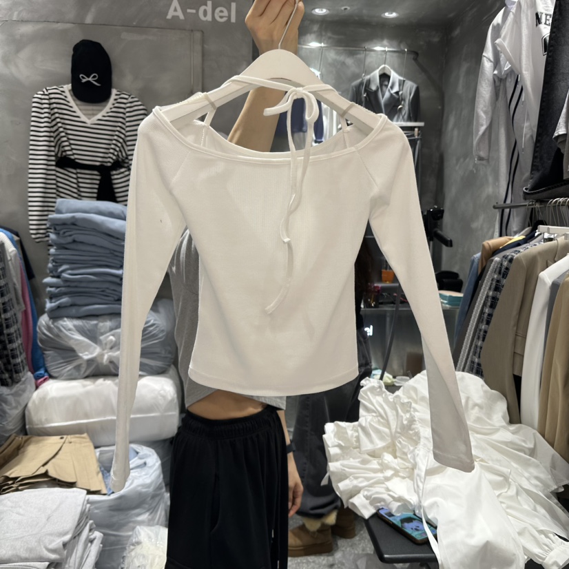A-DEL韓國直郵女裝新品時尚休閑真品職業人氣推薦25春夏長袖T恤A-DEL長袖T恤