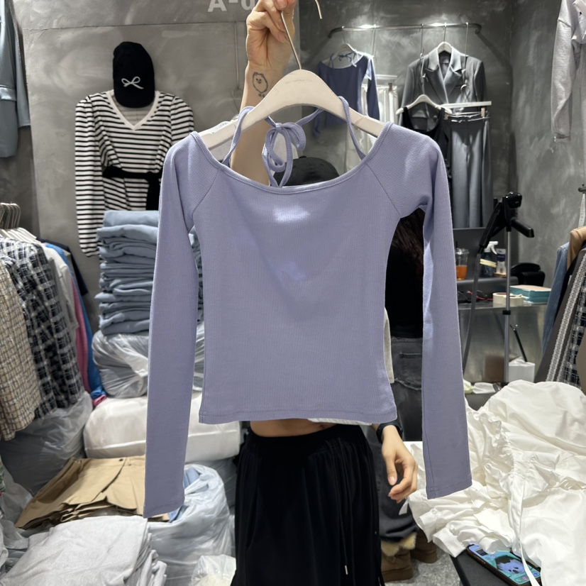 A-DEL韓國直郵女裝新品時尚休閑真品職業人氣推薦25春夏長袖T恤A-DEL長袖T恤圖色2