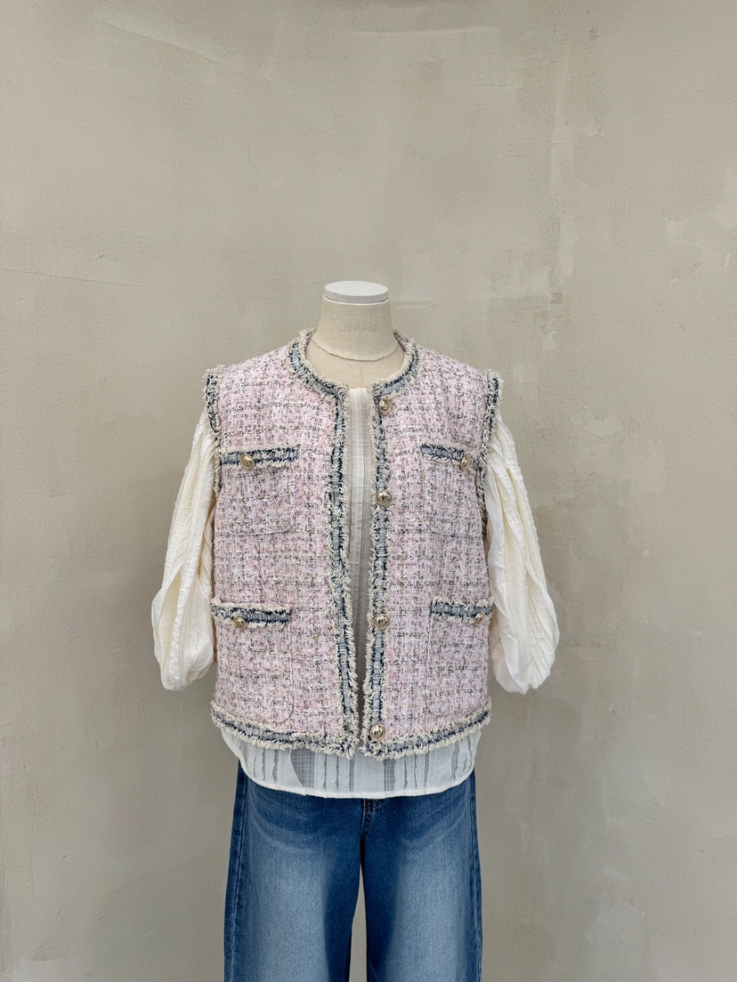 LAUNDRY韓國直郵女裝新品推薦真品休閑職業人氣時尚馬甲粗花呢LAUNDRY馬甲
