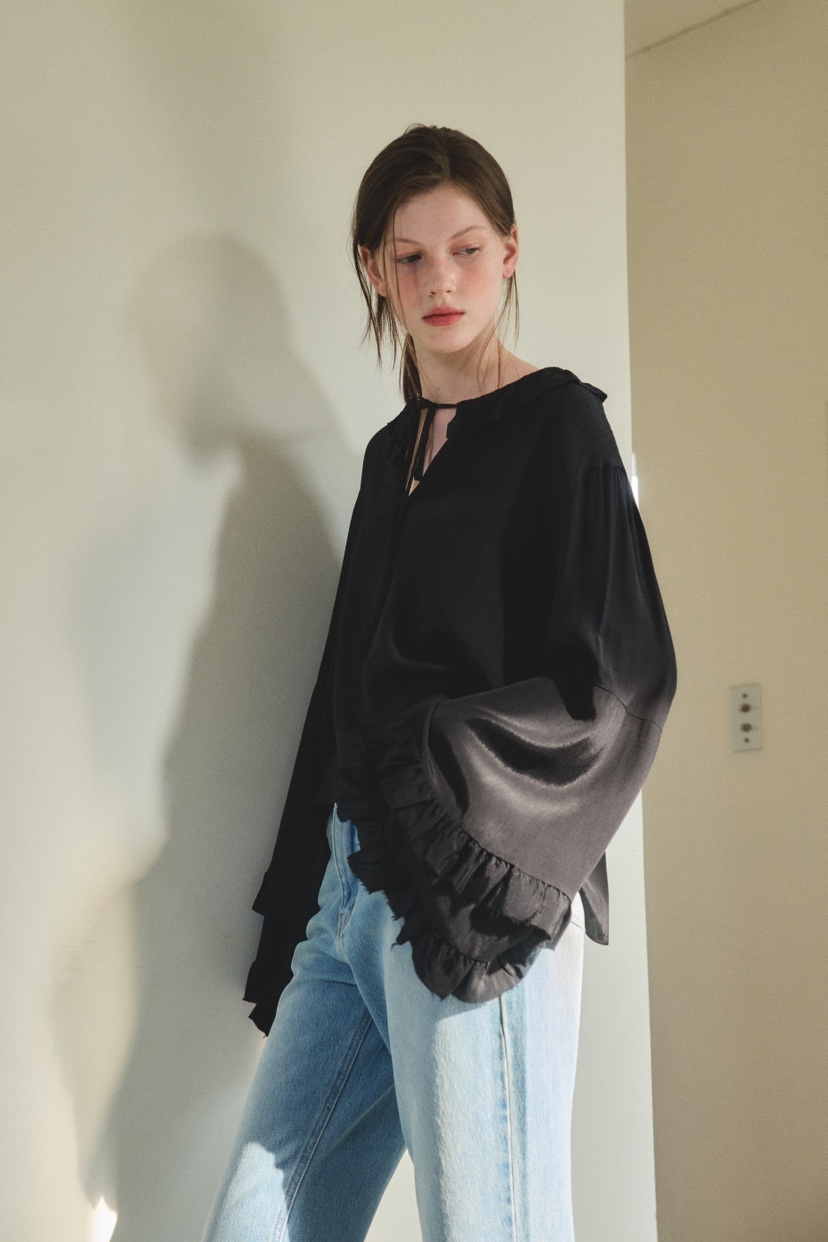 BOWIE韓國直郵東大門代購女裝新品人氣休閑推薦25春夏襯衫蕾絲衫BOWIE襯衫/蕾絲衫