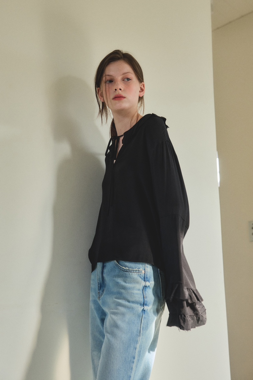 BOWIE韓國直郵東大門代購女裝新品人氣休閑推薦25春夏襯衫蕾絲衫BOWIE襯衫/蕾絲衫