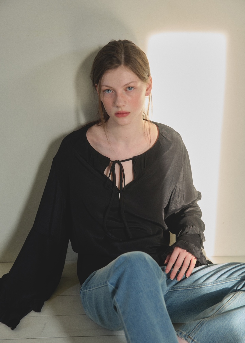 BOWIE韓國直郵東大門代購女裝新品人氣休閑推薦25春夏襯衫蕾絲衫BOWIE襯衫/蕾絲衫圖色1